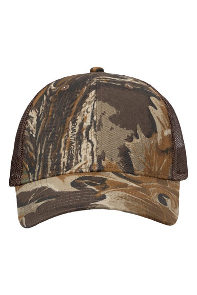 Valucap Hats VC150M Mens Camo Mesh Snapback Hat Advantage Classic Camo/Brown Mesh Flat Front