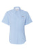 Columbia 212466 Womens PFG Tamiami II Short Sleeve Button Down Shirt Sail Blue Flat Front