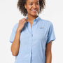 Columbia Womens PFG Tamiami II Moisture Wicking Short Sleeve Button Down Shirt w/ Pockets - Sail Blue - Coming Soon