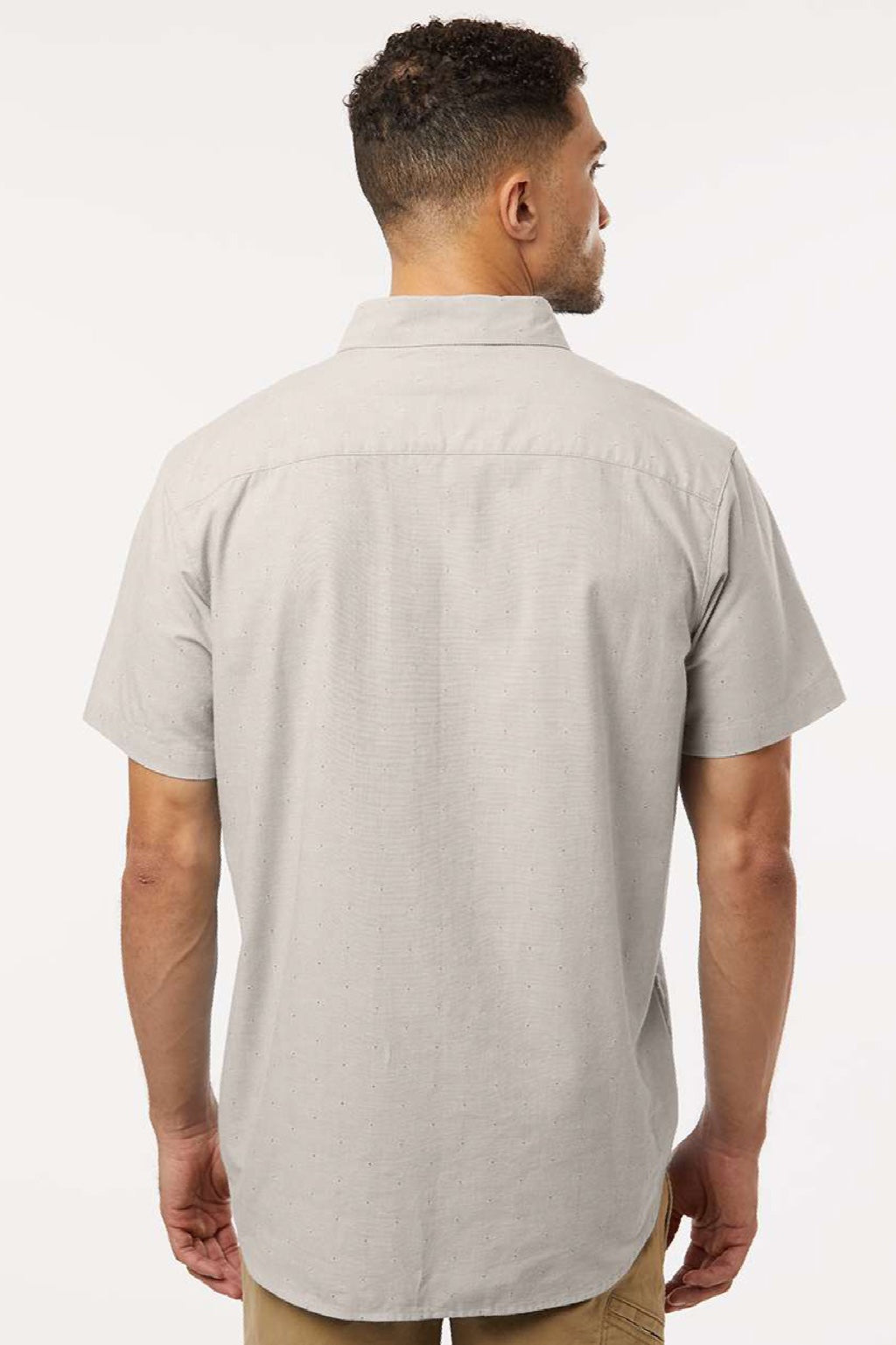 Columbia 199080 Mens Rapid Rivers Short Sleeve Button Down Shirt w/ Pocket Dark Stone Model Back