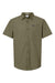 Columbia 199080 Mens Rapid Rivers Short Sleeve Button Down Shirt w/ Pocket Stone Green Flat Front