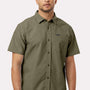 Columbia Mens Rapid Rivers Short Sleeve Button Down Shirt w/ Pocket - Stone Green - NEW
