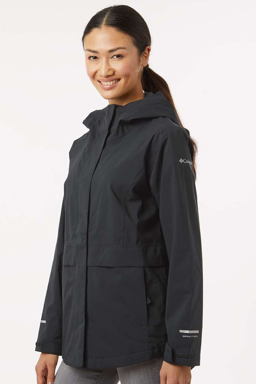 Columbia 207134 Womens Altbound Full Zip Hooded Jacket Black Model Side