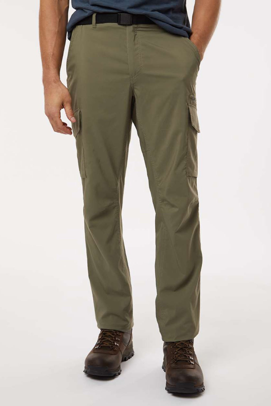 Columbia 212335 Mens Skien Valley Cargo Pants w/ Pockets Stone Green Model Front