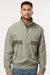 Columbia 212106 Mens Spire Valley Full Zip Windbreaker Jacket Safari Green/Stone Green Model Front