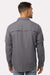 Columbia 212332 Mens Skien Valley Long Sleeve Button Down Shirt w/ Pocket City Grey Model Back