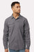 Columbia 212332 Mens Skien Valley Long Sleeve Button Down Shirt w/ Pocket City Grey Model Front