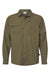 Columbia 212332 Mens Skien Valley Long Sleeve Button Down Shirt w/ Pocket Stone Green Flat Front
