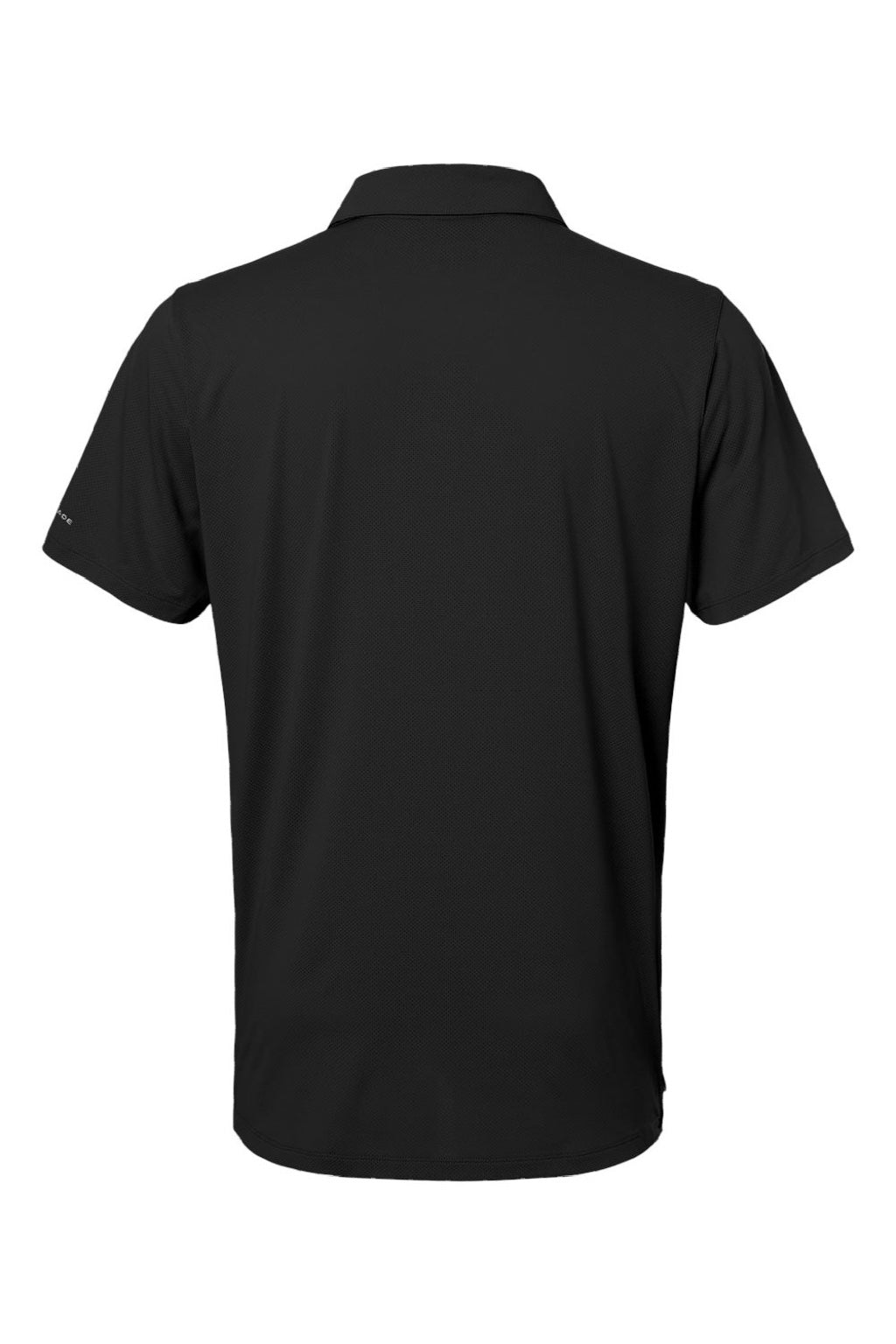 Columbia 211856 Mens Tech Trail Utility Short Sleeve Polo Shirt Black Flat Back