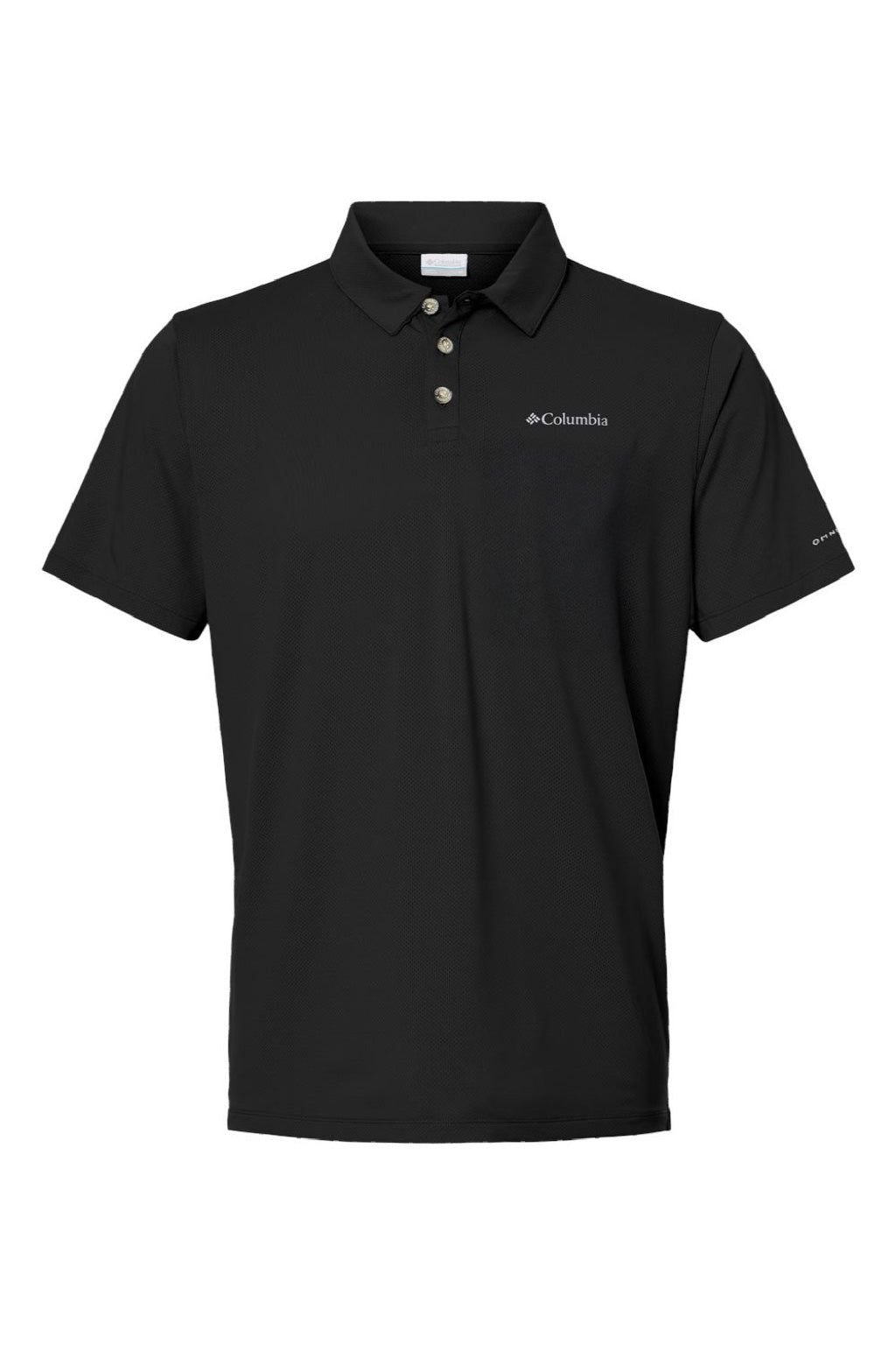 Columbia 211856 Mens Tech Trail Utility Short Sleeve Polo Shirt Black Flat Front