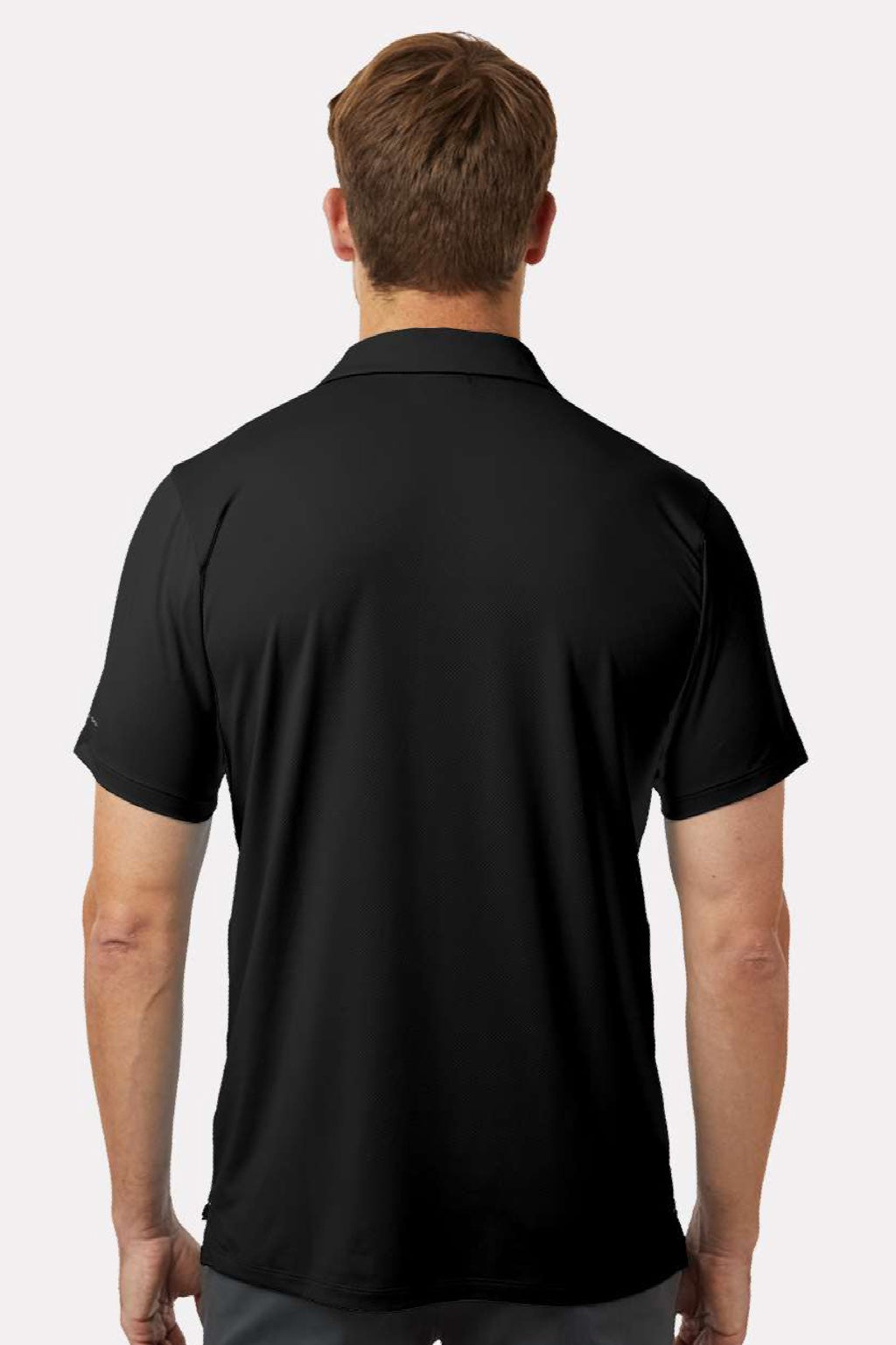 Columbia 211856 Mens Tech Trail Utility Short Sleeve Polo Shirt Black Model Back