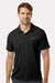 Columbia 211856 Mens Tech Trail Utility Short Sleeve Polo Shirt Black Model Front