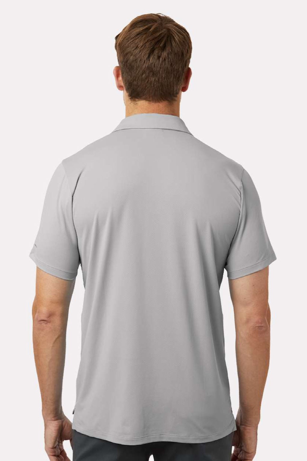 Columbia 211856 Mens Tech Trail Utility Short Sleeve Polo Shirt Columbia Grey Model Back