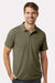 Columbia 211856 Mens Tech Trail Utility Short Sleeve Polo Shirt Stone Green Model Front