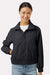 Columbia 211658 Womens Time Is Right II Full Zip Windbreaker Jacket Black Model Front