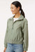 Columbia 211658 Womens Time Is Right II Full Zip Windbreaker Jacket Safari Green Model Side