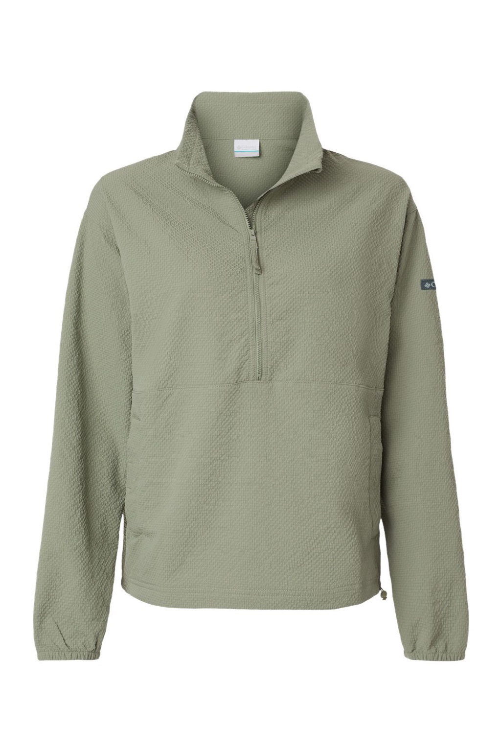 Columbia 211893 Womens Sucker For Summer 1/4 Zip Jacket Safari Green Flat Front