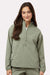 Columbia 211893 Womens Sucker For Summer 1/4 Zip Jacket Safari Green Model Front