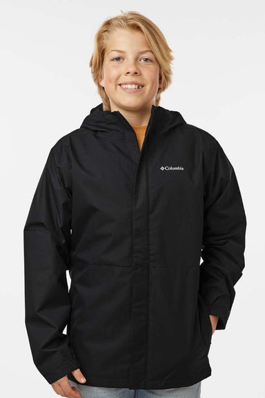 Columbia 211592 Youth Hikebound II Full Zip Hooded Jacket Black Model Front