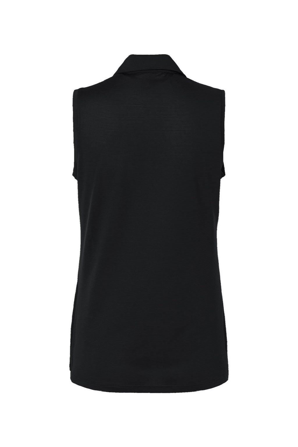 Adidas A1005 Womens Ottoman Sleeveless Polo Shirt Black Flat Back