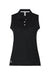 Adidas A1005 Womens Ottoman Sleeveless Polo Shirt Black Flat Front