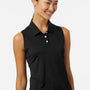 Adidas Womens Ottoman Sleeveless Polo Shirt - Black - New