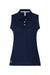 Adidas A1005 Womens Ottoman Sleeveless Polo Shirt Collegiate Navy Blue Flat Front