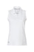 Adidas A1005 Womens Ottoman Sleeveless Polo Shirt White Flat Front