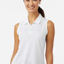 Adidas Womens Ottoman Sleeveless Polo Shirt - White - New