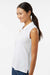 Adidas A1005 Womens Ottoman Sleeveless Polo Shirt White Model Side