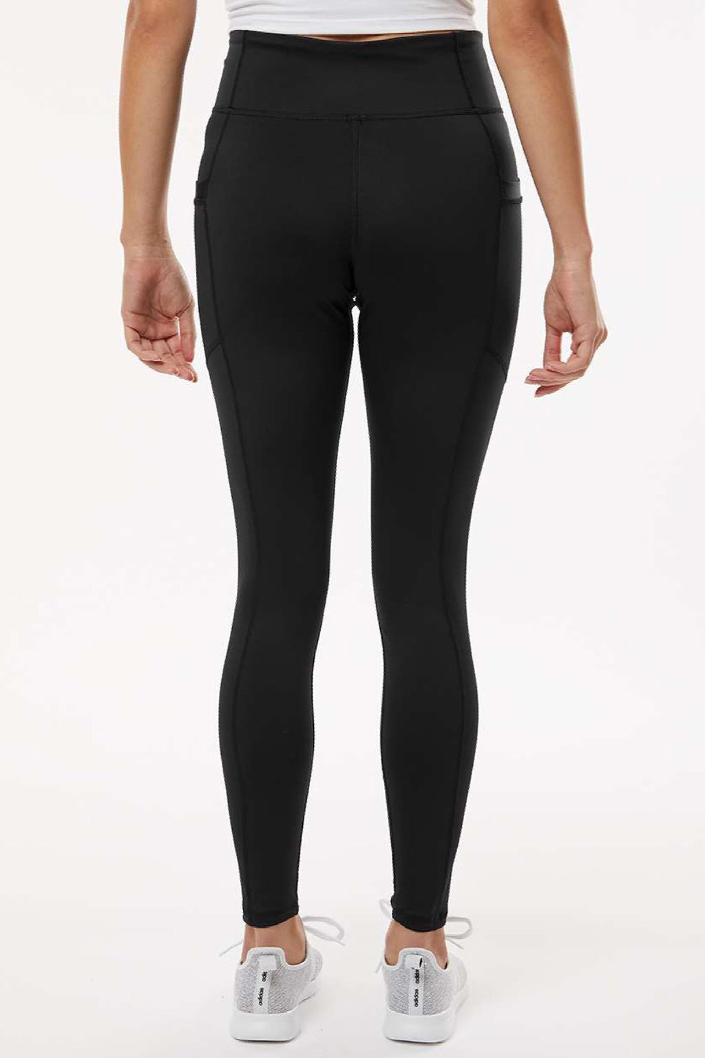 Adidas A1010 Womens Leggings w/ Pockets Black Model Back