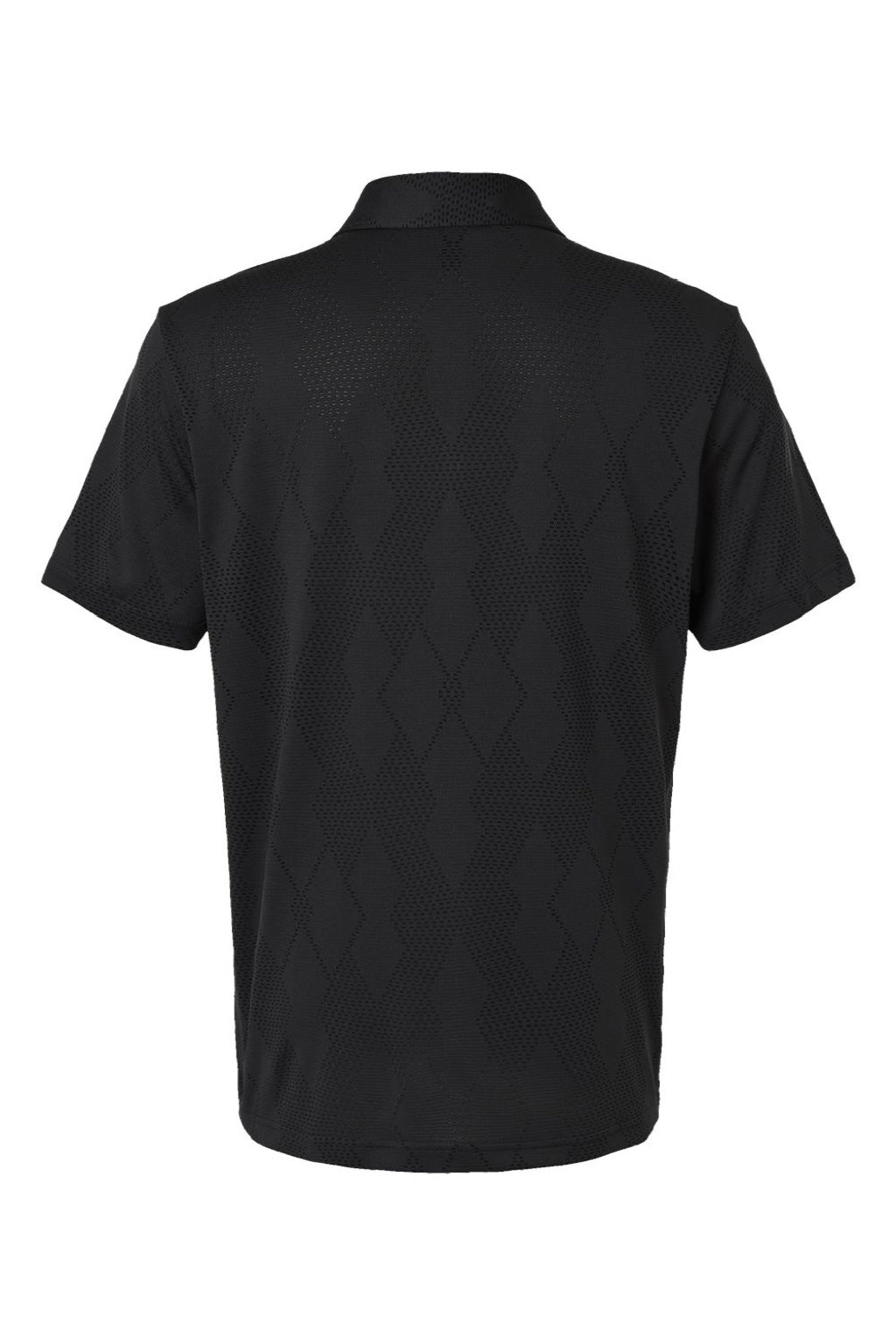 Adidas A2008 Mens Ultimate Textured Short Sleeve Polo Shirt Carbon Black Flat Back
