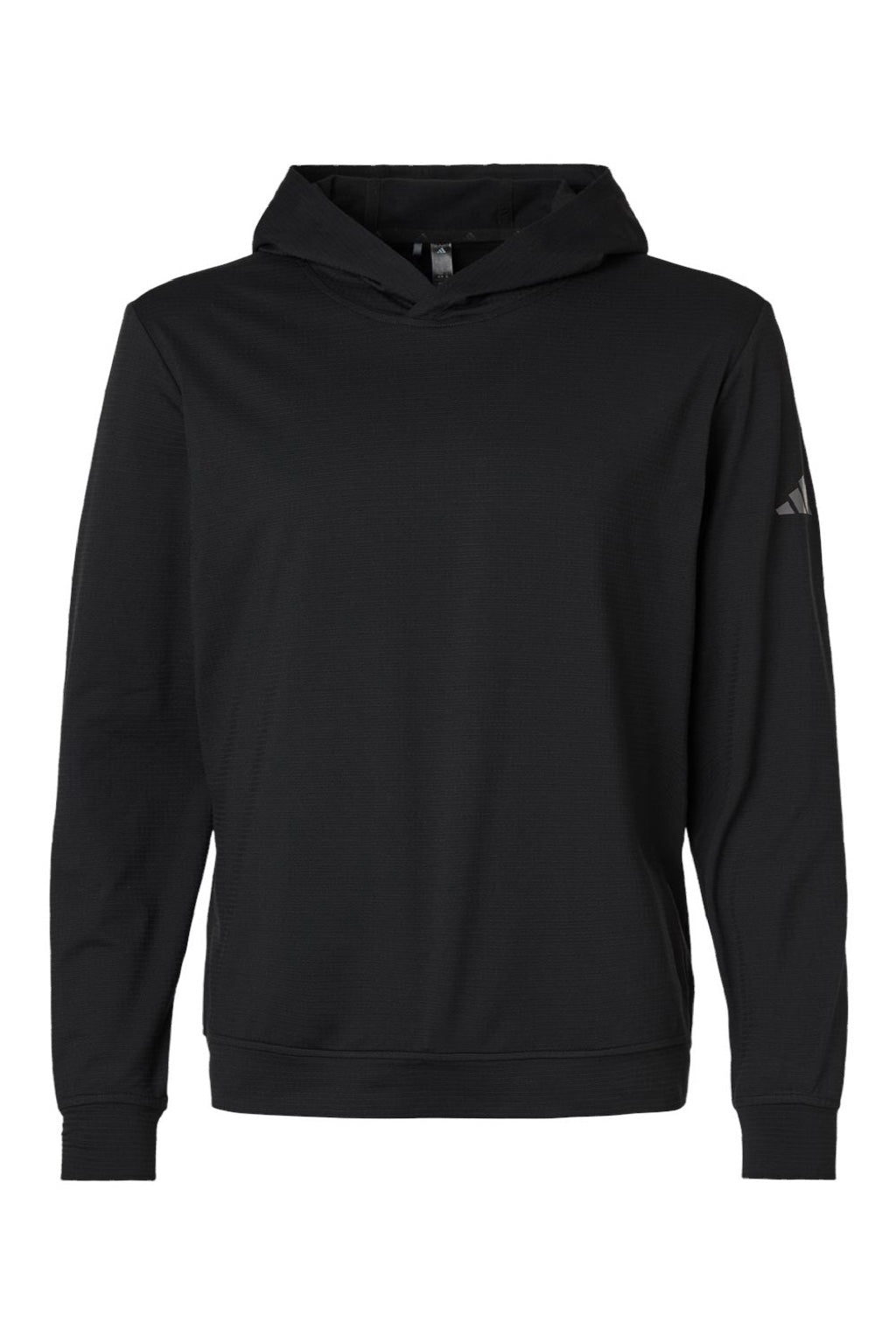 Adidas A2009 Mens Ultimate Elevated Hooded Sweatshirt Hoodie Black Flat Front