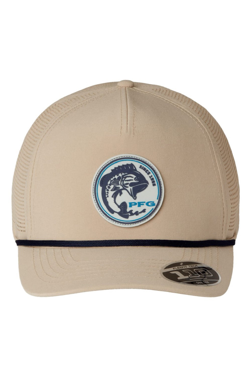 Columbia Hats 212134 Mens Tidal Pursuit 3D Stretch Snapback Hat Ancient Fossil Brown Flat Front