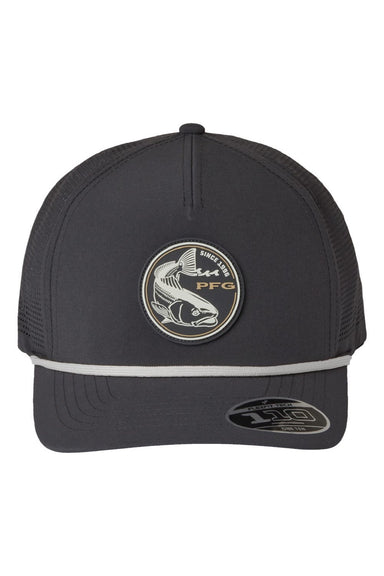 Columbia Hats 212134 Mens Tidal Pursuit 3D Stretch Snapback Hat Shark Grey Flat Front