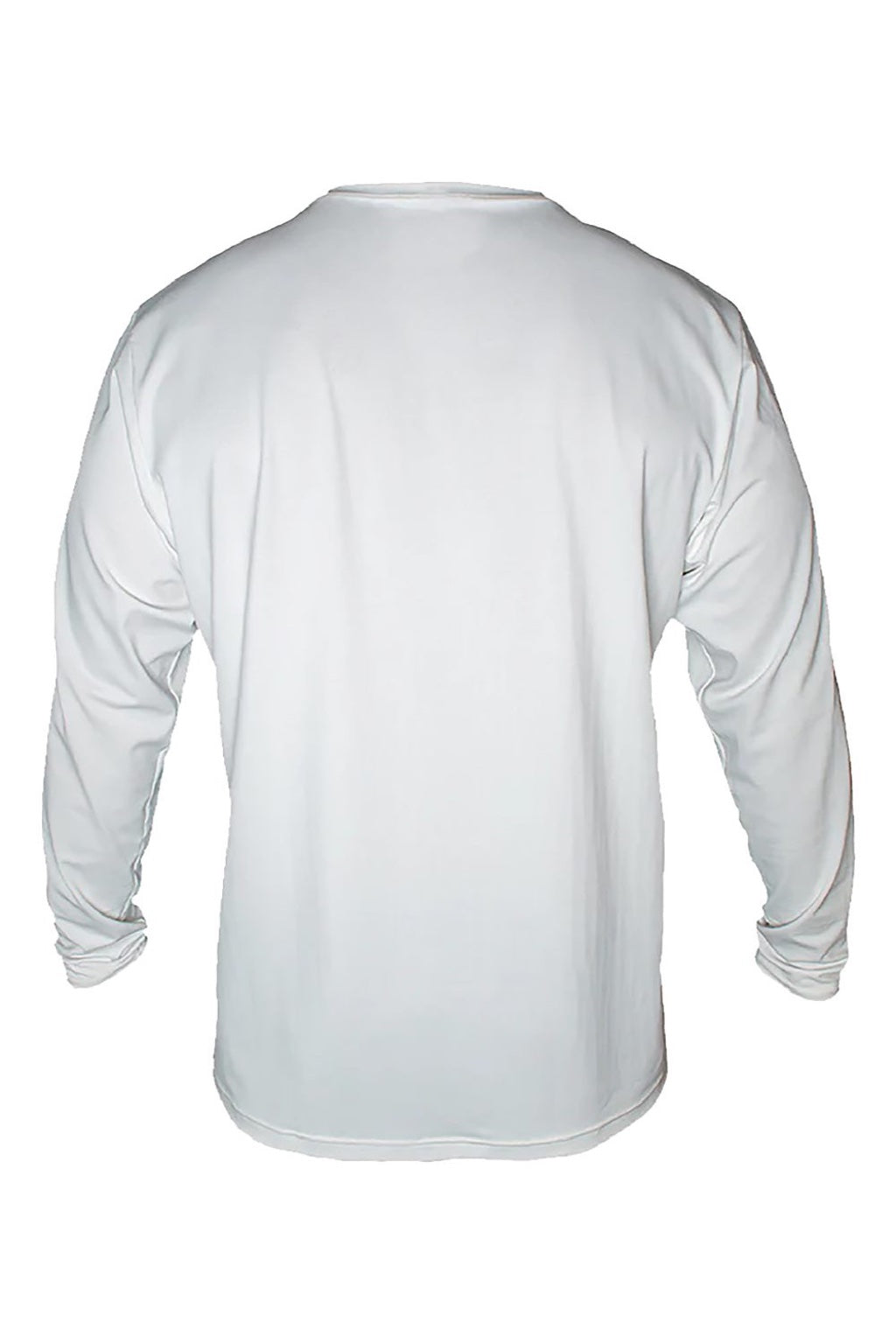 Anetik MVLPRL8 Mens Low Pro Tech Long Sleeve Crewneck T-Shirt Heather White Flat Back