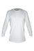 Anetik MVLPRL8 Mens Low Pro Tech Long Sleeve Crewneck T-Shirt Heather White Flat Front