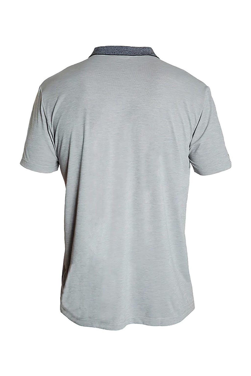 Anetik MPTNTS0 Mens Transit Tech Short Sleeve Polo Shirt Heather Alloy Grey Flat Back