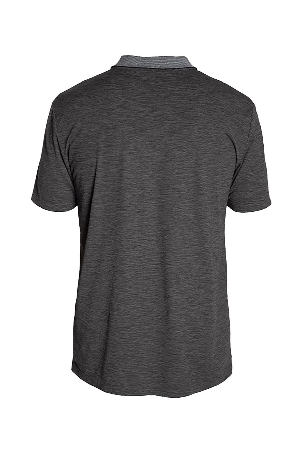 Anetik MPTNTS0 Mens Transit Tech Short Sleeve Polo Shirt Heather Charcoal Grey Flat Back