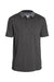 Anetik MPTNTS0 Mens Transit Tech Short Sleeve Polo Shirt Heather Charcoal Grey Flat Front