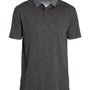 Anetik Mens Transit Tech UPF 30+ Short Sleeve Polo Shirt - Heather Charcoal Grey - New
