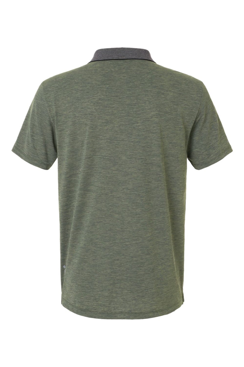 Anetik MPTNTS0 Mens Transit Tech Short Sleeve Polo Shirt Heather Dark Olive Green Flat Back