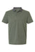 Anetik MPTNTS0 Mens Transit Tech Short Sleeve Polo Shirt Heather Dark Olive Green Flat Front