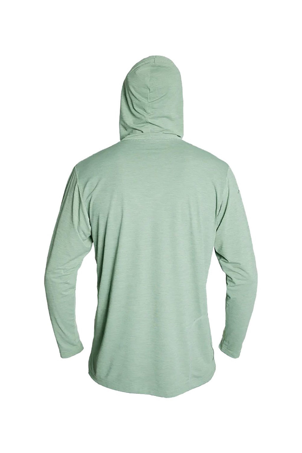 Anetik MVLPRH8 Mens Low Pro Tech Long Sleeve Hooded T-Shirt Hoodie Heather Olive Green Flat Back