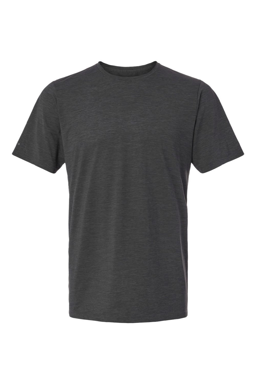 Anetik MVLPRS8 Mens Low Pro Tech Short Sleeve Crewneck T-Shirt Heather Charcoal Grey Flat Front