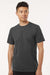 Anetik MVLPRS8 Mens Low Pro Tech Short Sleeve Crewneck T-Shirt Heather Charcoal Grey Model Front
