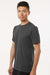 Anetik MVLPRS8 Mens Low Pro Tech Short Sleeve Crewneck T-Shirt Heather Charcoal Grey Model Side
