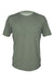 Anetik MVLPRS8 Mens Low Pro Tech Short Sleeve Crewneck T-Shirt Heather Dark Olive Green Flat Front