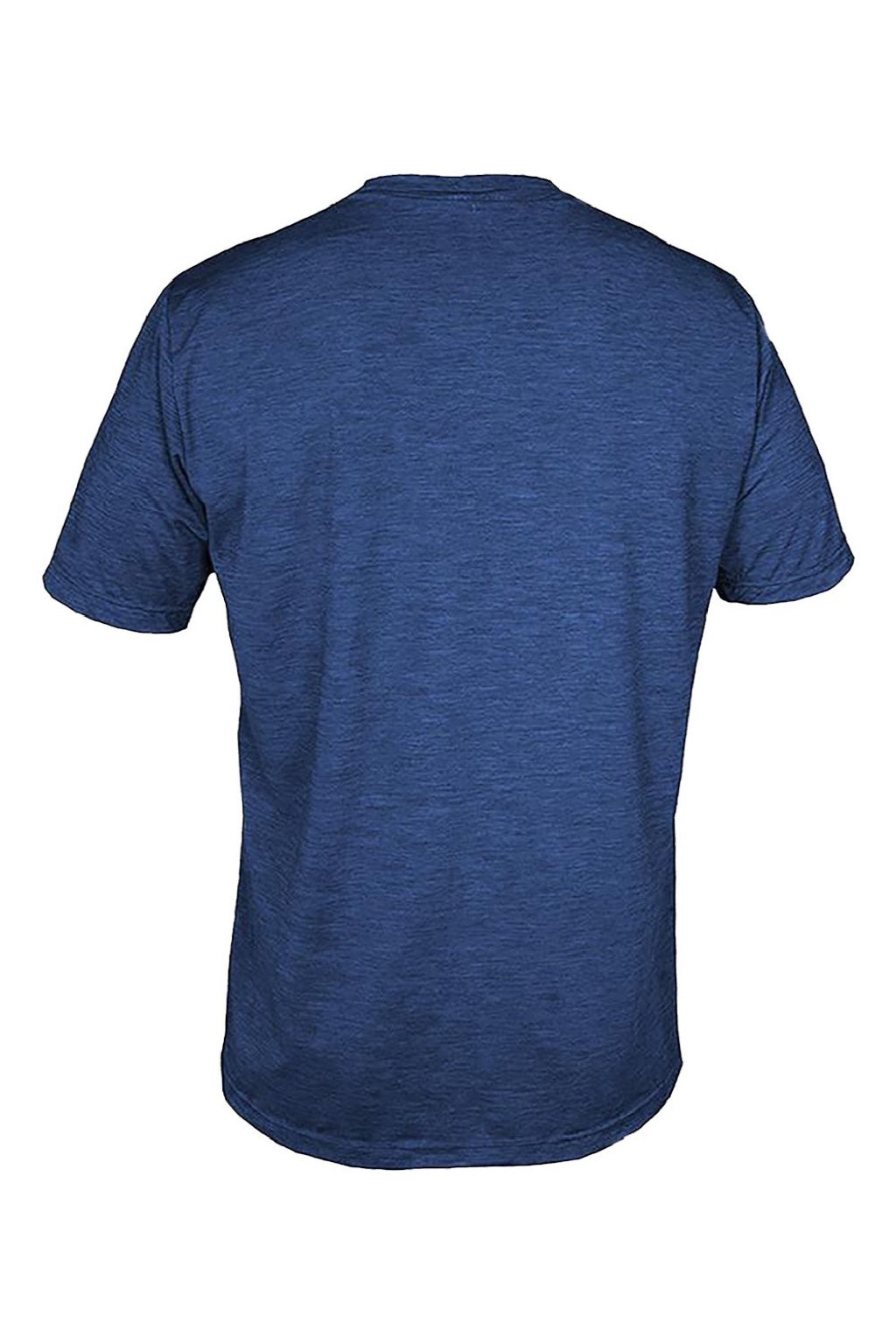 Anetik MVLPRS8 Mens Low Pro Tech Short Sleeve Crewneck T-Shirt Heather Navy Blue Flat Back