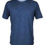 Anetik Mens Low Pro Tech Moisture Wicking Short Sleeve Crewneck T-Shirt - Heather Navy Blue - New